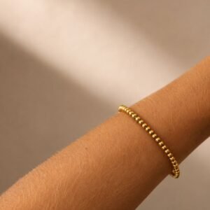 Bracelete Bossa bolinha banho ouro
